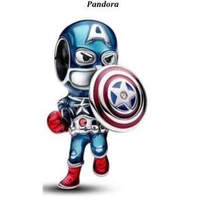 Marvel The Avengers Captain America Charm,Charms fit Pandora Bracelet Necklaces